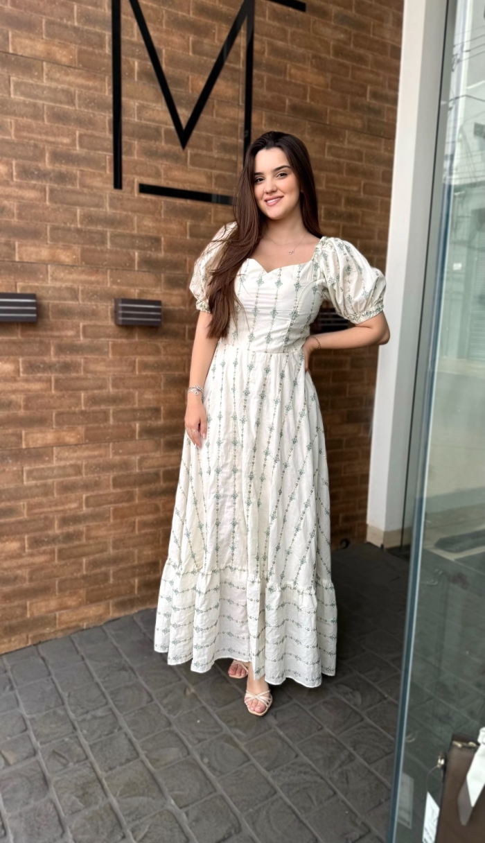 VESTIDO LONGO BORDADO M