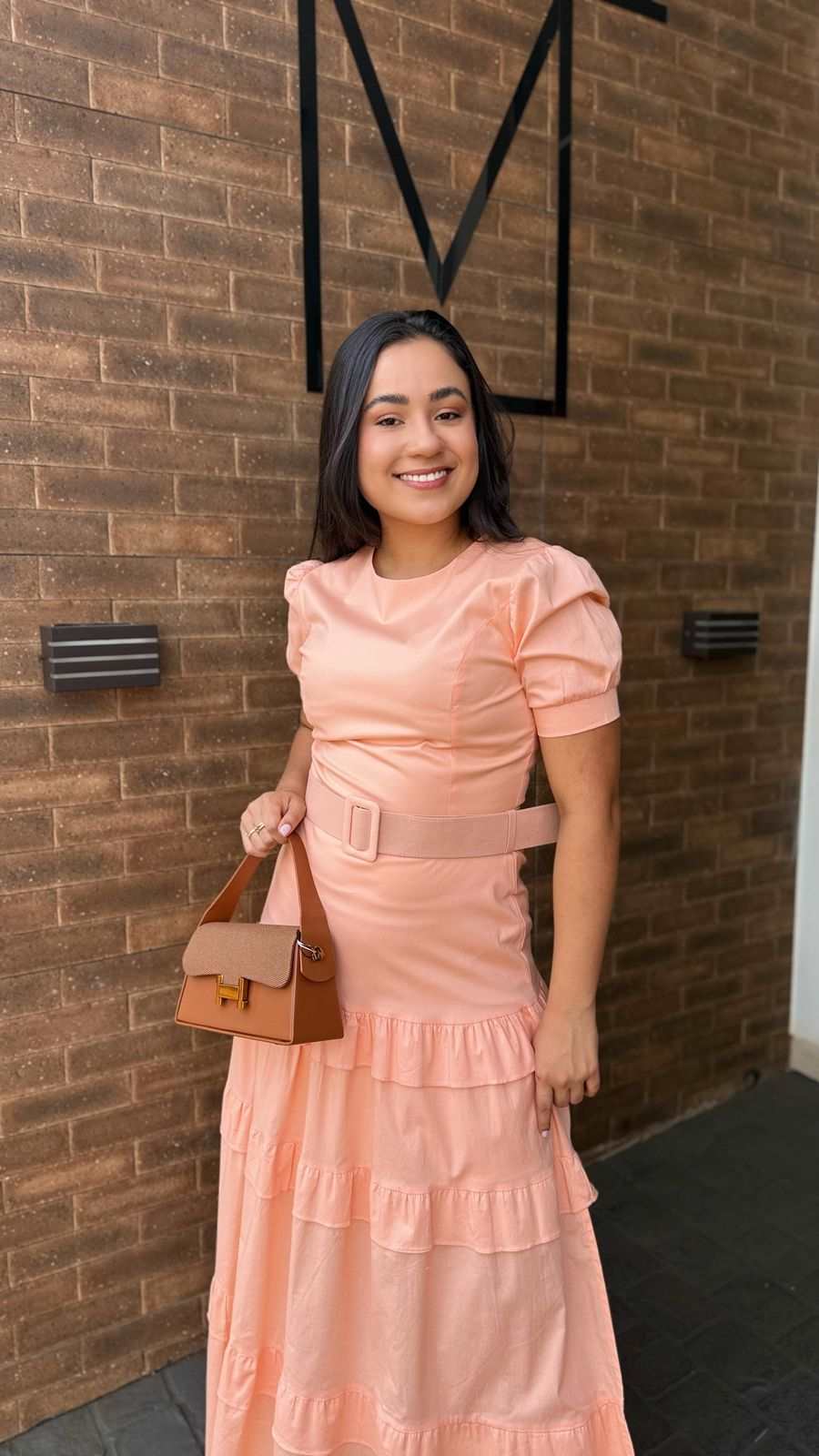 Vestido longo com babados - Image 2