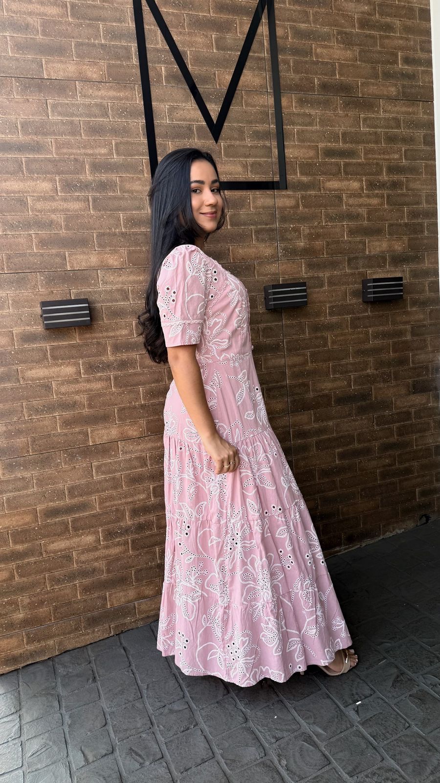 Vestido Bordado Floral