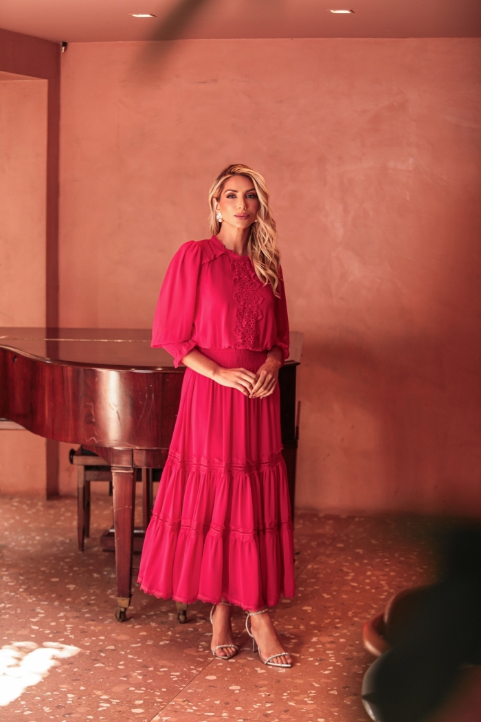 Vestido Maxi Midi em Musseline - Image 5