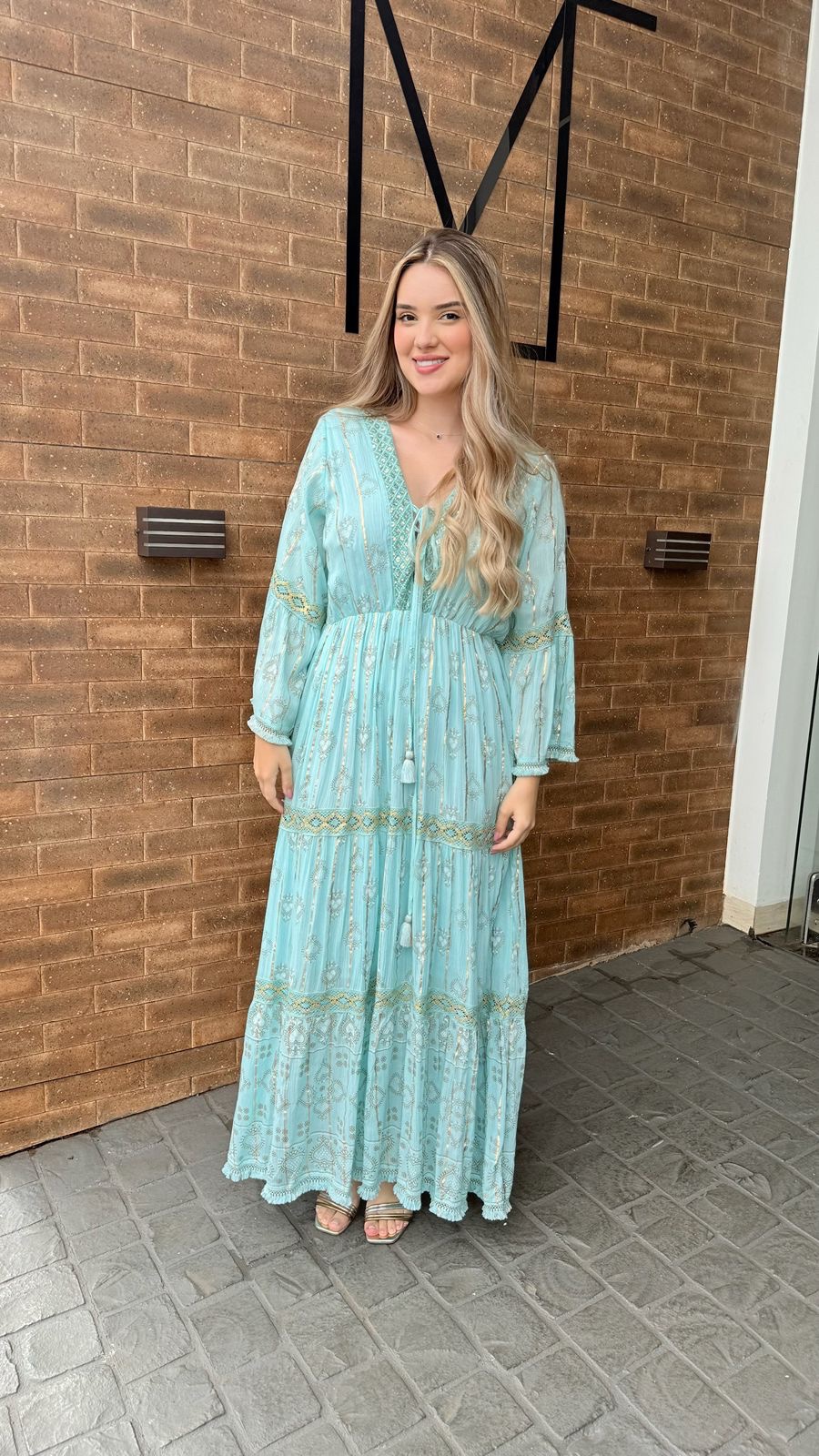 Vestido Longo Bordado